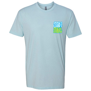 SOS Robot T-Shirt (Ice Blue) - Front