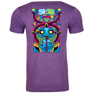 SOS Robot T-Shirt (Purple Rush) - Back