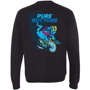 Wheelie Beastie Crewneck Sweatshirt (Black) - Back