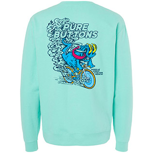 Wheelie Beastie Crewneck Sweatshirt (Mint) - Back