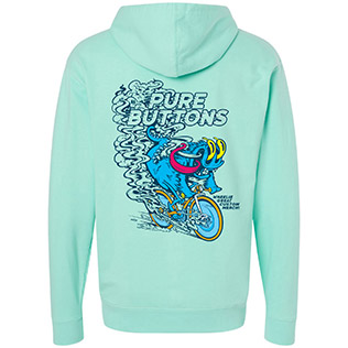 Wheelie Beastie Hoodie (Mint) - Back