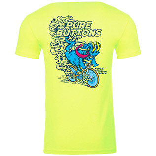 Wheelie Beastie T-Shirt (Neon Yellow) - Back