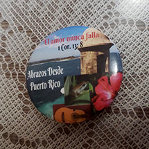 Customer Photo of 1.5" Round Custom Buttons by Glenda Rosario from Puerto Rico
