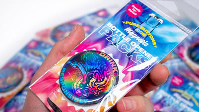 Custom Bottle Opener Packs - Closeup View In Hand