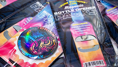 Custom Bottle Opener Packs - Retail Packaging Closeup