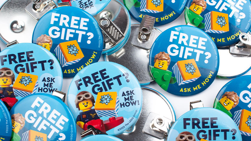Round Bulldog Clip Buttons for The Lego Store