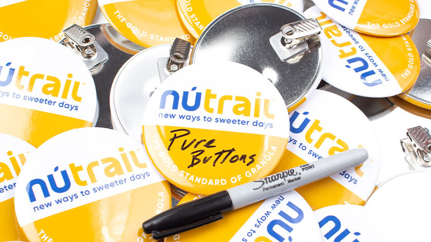3.5" Bulldog Clip Name Tags for Nutrail Granola