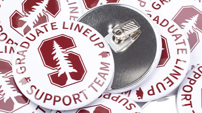 Graduate Lineup Support Team 3.5" Custom ID Badges