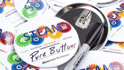 4" Nametags for Campbell Union School District STEAM Programs
