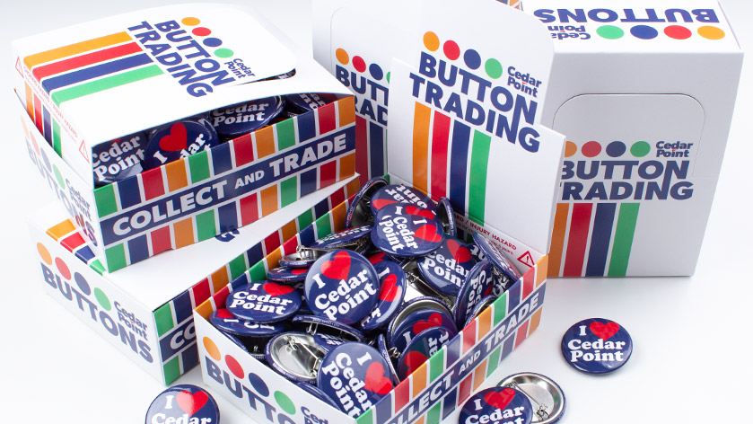 Cedar Point 1.5" Custom Button Retail Boxes