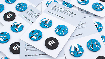 New York Times Button Packs with 4 1.25" Buttons