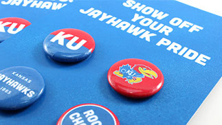 Four button pack for University of Kansas Jayhawks