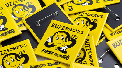 2 Inch Square Buttons for Buzz Robotics