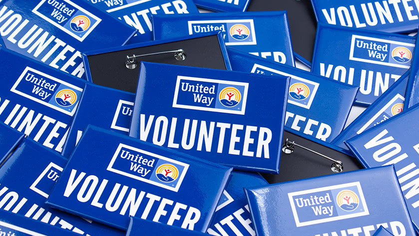 United Way Volunteer Badge