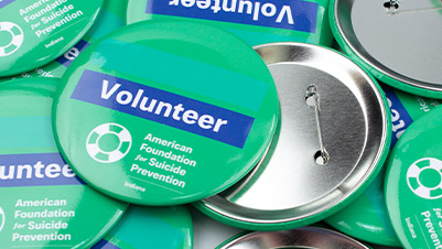 3.5" Round Custom Button Name Tags for American Foundation for Suicide Prevention Volunteers