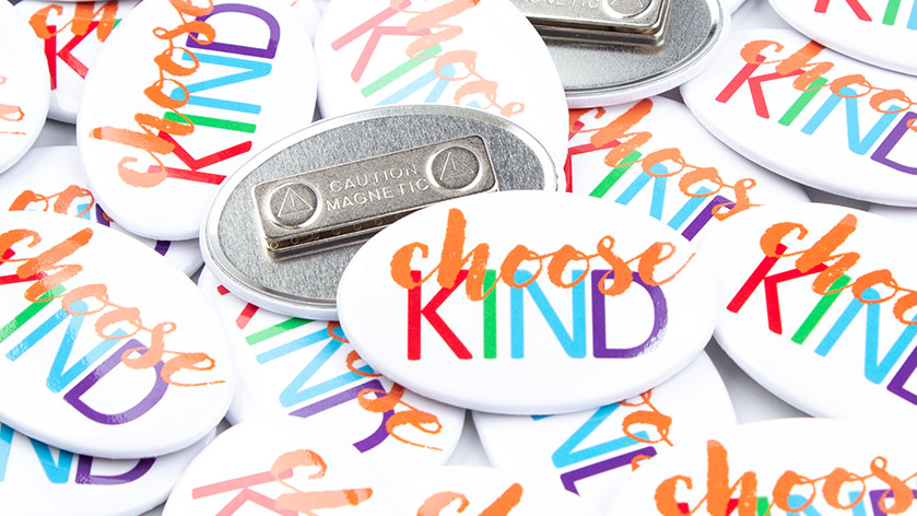 1.75"x2.75" Oval Clothing Magnets That Read Choose Kind