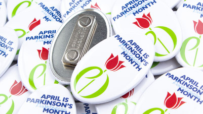 1.75"x2.75" Oval Clothing Magnets for Parkinsons Awareness