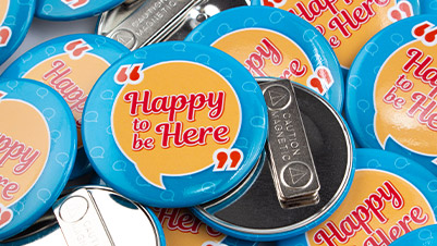 Happy To Be Here Magnetic Buttons