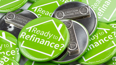 Ready to Refinance? 2.5" Round Clothing Magnets