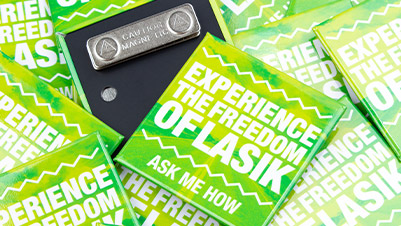 2.5" Magnetic Buttons Which Read Experience The Freedom Of Lasik Ask Me How
