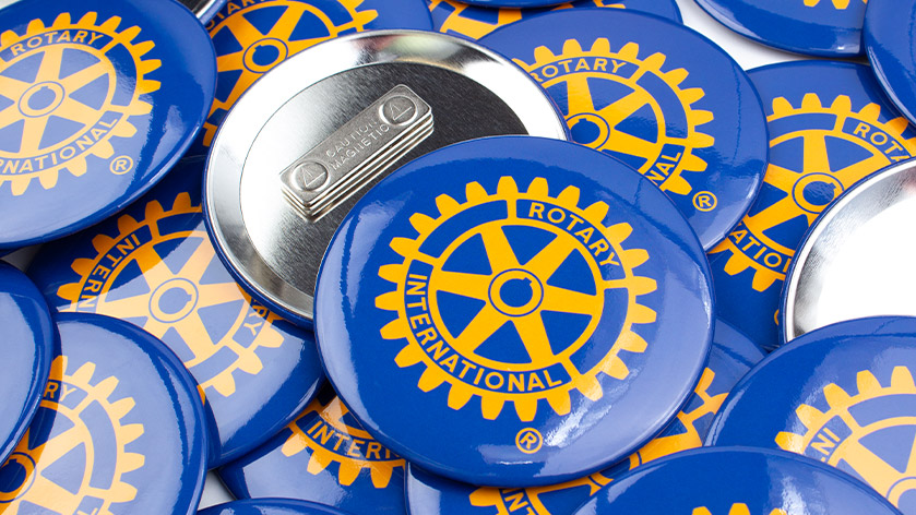 4" Round Clothing Magnets for Rotary International