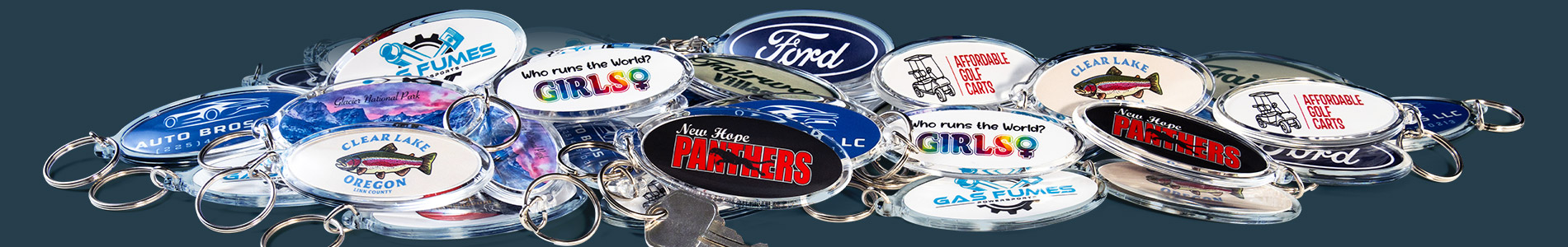 Custom Oval Keychains