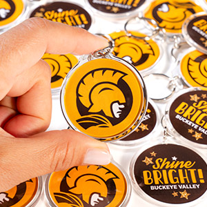Customized Round Keychains with two unique sides