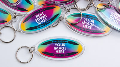 Oval Acrylic Keychains