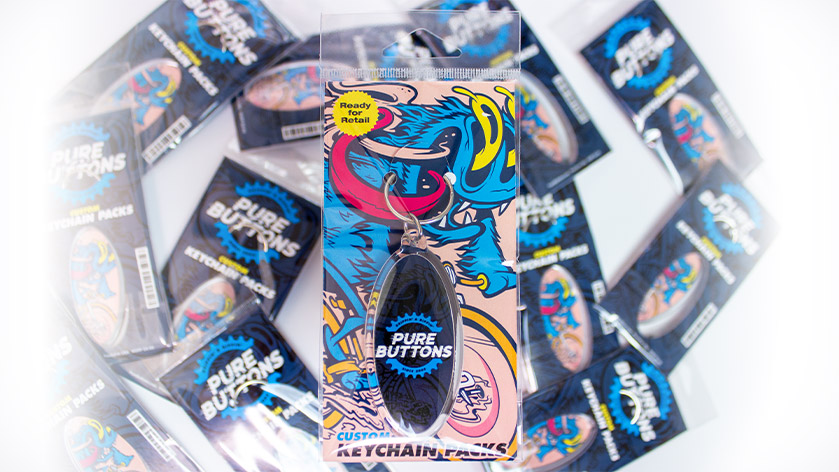 Oval Keychain Packs - Retail Packaging