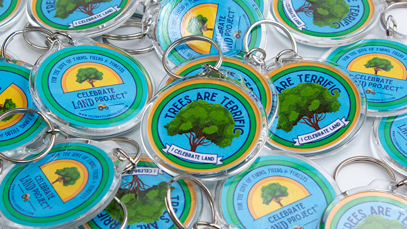 Round Custom Keychains for Celebrate Land Project
