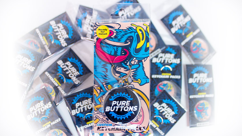 Round Keychain Packs - Retail Packaging
