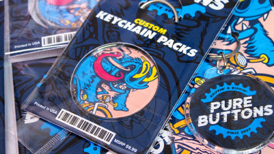 Round Keychain Packs - Retail Packaging Closeup