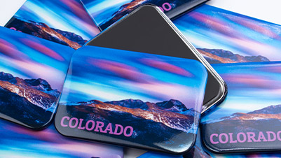 2.5x3.5 Rounded Rectangle Souvenir Magnets Featuring Colorado Mountains