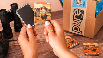 Unboxing 2.5"x3.5" Rounded Rectangle Fridge Magnets Printed for Theodore Roosevelt National Park