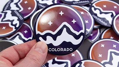 3 Inch Round Fridge Magnets with Glossy Finish - Colorado Souvenir Magnets