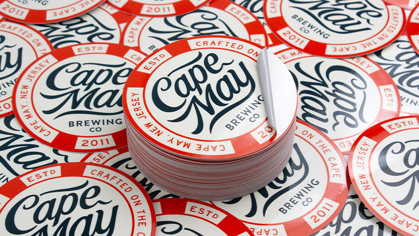 Circle Stickers for Cape May Brewing Co