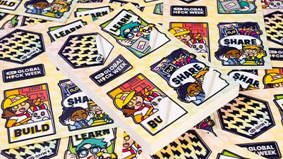 Kiss Cut Sticker Sheet for Major League Hacking MLH