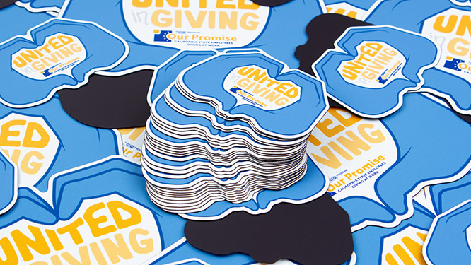 Die Cut Magnets for California State Employees United in Giving