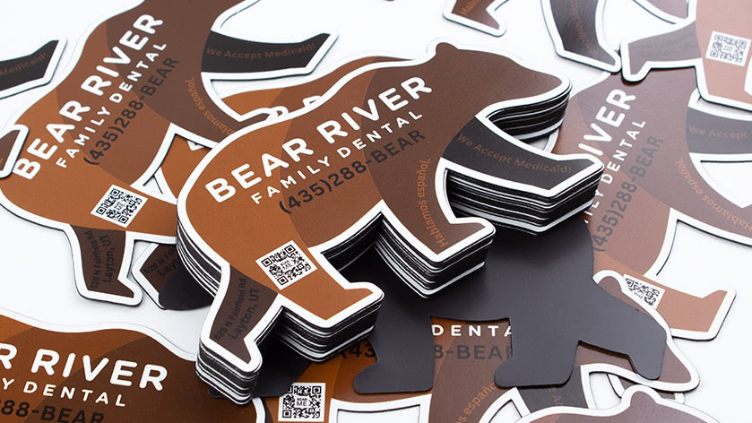 Die Cut Magnets for Bear River Family Dental