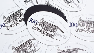 Oval Flex Magnets for St. Joseph School 100 Year Anniversary