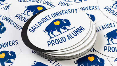 Gallaudet University Proud Alumni Oval Flex Magnets
