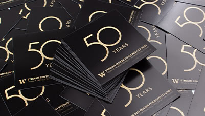 Flexible Square Magnets for Stroum Center for Jewish Studies 50 Year Anniversary