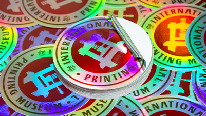 Circle Holographic Stickers for International Printing Museum