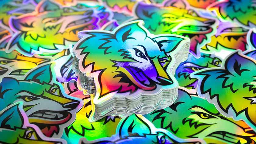 Die Cut Holographic Stickers for Chandler-Gilbert Community College