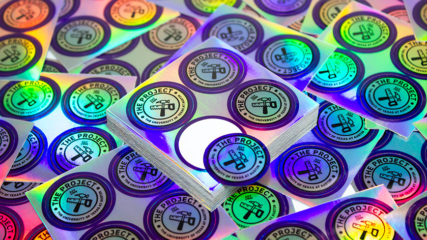 Holographic Kiss Cut Sticker Sheets for University of Texas at Austin