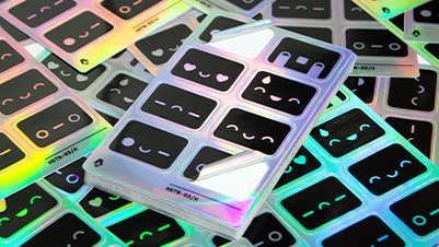 Holographic Sticker Sheets with Eight Kiss Cuts