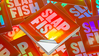 Square Holographic Stickers for Slap Fish Coastal Seafood Kitchen