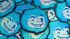 Confetti Holographic Stickers Example