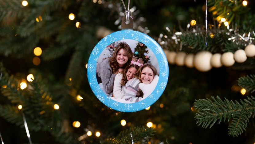 Antique Snowflakes Christmas Photo Gift Template