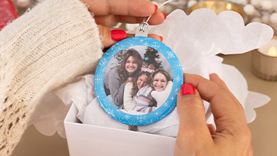 Antique Snowflakes Christmas Photo Gift Template